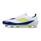 adidas F50 Elite Laceless FG Boot White Blue Volt