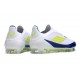 adidas F50 Elite Laceless FG Boot White Blue Volt