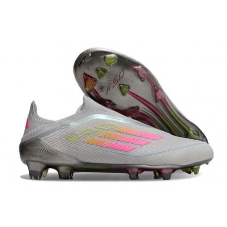 adidas F50 Elite Laceless FG Boot Gray Pink