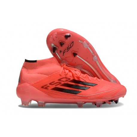 adidas F50 Elite Mid Cut FG Turbo Aurora Black Platin Met