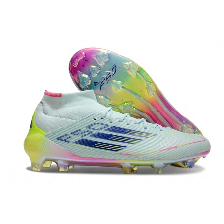adidas F50 Elite Mid Cut FG Almost Blue Semi Lucid Blue Semi Solar Yellow