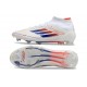adidas F50 Elite Mid Cut FG Ftwr White Lucid Blue Solar Red