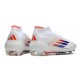 adidas F50 Elite Mid Cut FG Ftwr White Lucid Blue Solar Red