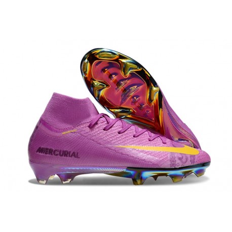 Nike Zoom Mercurial Superfly X Elite FG Purple Yellow