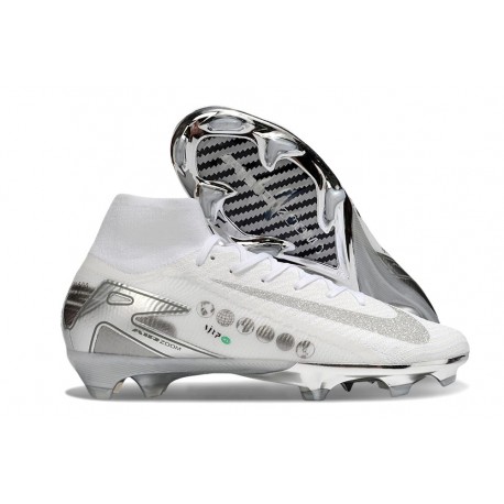 Nike Zoom Mercurial Superfly X Elite FG White Silver
