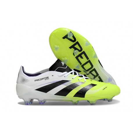adidas Predator Elite L FG White Black Lucid Lemon