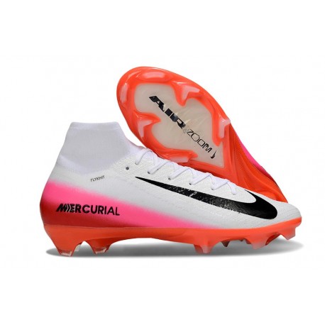 Nike Air Zoom Mercurial Superfly 10 Elite FG White Red Black