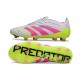 adidas Predator Elite L FG White Lucid Pink Lucid Lemon