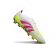 adidas Predator Elite L FG White Lucid Pink Lucid Lemon