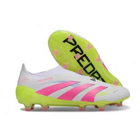 adidas Predator 25 Elite LL FG White Lucid Pink Lucid Lemon