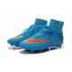 Nike Mercurial Superfly Iv Ronaldo CR7 FG Soccer Shoes Blue Orange
