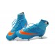 Nike Mercurial Superfly Iv Ronaldo CR7 FG Soccer Shoes Blue Orange