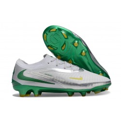 Nike Phantom 6 Low Elite FG Boots White Green Silver
