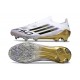 adidas F50 Elite Laceless FG Boot White Core Black Met Gold