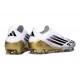 adidas F50 Elite Laceless FG Boot White Core Black Met Gold
