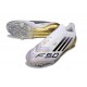 adidas F50 Elite Laceless FG Boot White Core Black Met Gold