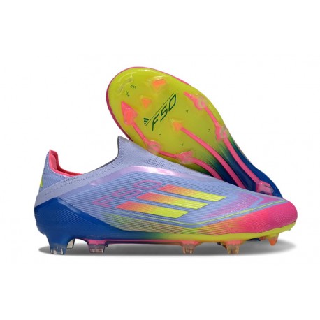 adidas F50 Elite FG Cleats Blue Fusion Lucid Lemon Lucid Pink