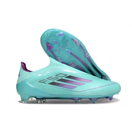 adidas F50 Elite Laceless FG Cleats Blue Black