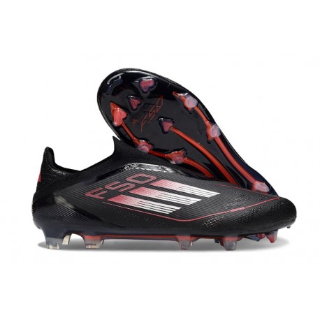 adidas F50 Elite Laceless FG Cleats Black Red