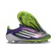 adidas F50 Elite Laceless FG Cleats Purple Rush Ftwr White Lucid Lemon