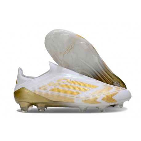 adidas F50 Elite LL FG Boot Ftwr White Gold Met