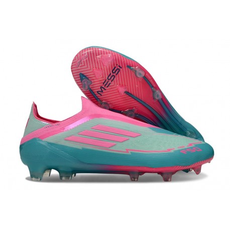 adidas F50 Elite LL FG Boot X MESSI Flash Aqua Lucid Pink Lucid Cyan