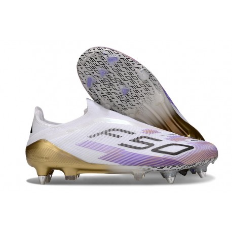 adidas F50 Elite LL FG Boot White Purple Black