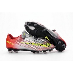 Nike Mercurial Vapor 11 FG Men Football Cleat Silver Red Yellow