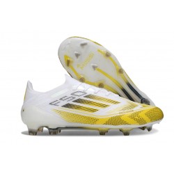 adidas F50 Elite FG Cleats White Yellow Black
