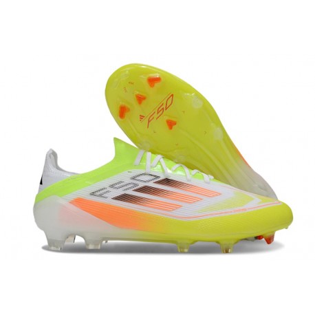 adidas F50 Elite FG Cleats Yellow White Orange