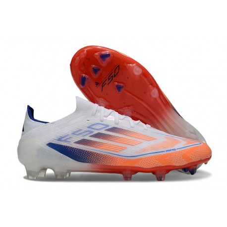 adidas F50 Elite FG Cleats Advancement - White Solar Red Lucid Blue