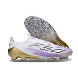 adidas F50 Elite FG Cleats White Blue Black