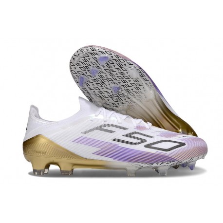 adidas F50 Elite FG Cleats White Blue Black