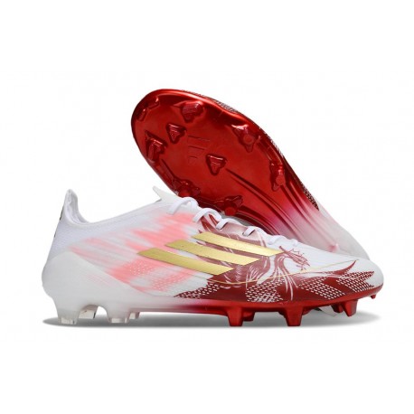 adidas F50 Elite Firm Ground Boots Red White Gold