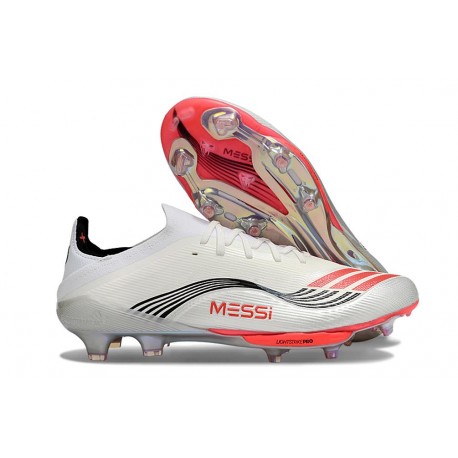 New adidas F50 + FG X MESSI Ftwr White Lucid Red Silver Met.