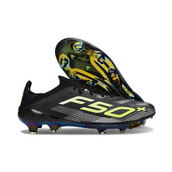 New adidas F50 + FG Core Black Iron Met. Lucid Lemon