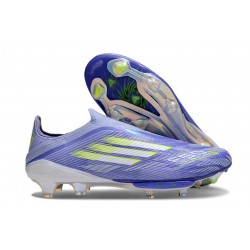 adidas F50 + FG LL Soccer Cleat Purple Rush Lucid Lemon