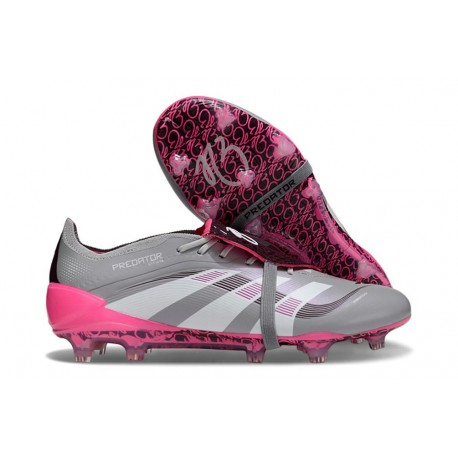 adidas Predator Elite Foldover Tongue FG Gray White Pink