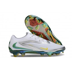 Nike Phantom 6 Low Elite FG Boots White Silver Green