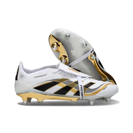 Adidas Predator Elite FT Soft Ground Boot White Black Gold Met