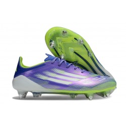 adidas F50 Elite SG New Soccer Cleats Purple Rush Lucid Lemon White