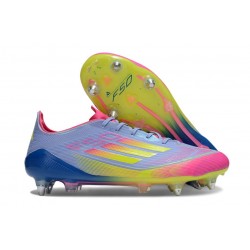 adidas F50 Elite SG New Soccer Cleats Blue Fusion Lucid Lemon Lucid Pink