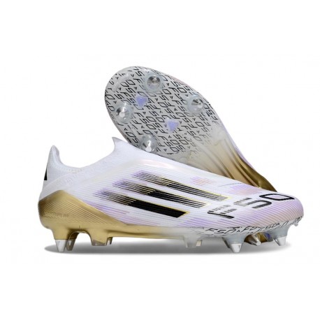 New adidas F50 Elite LL SG Boot White Core Black Met Gold