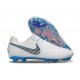 Nike Tiempo Legend 10 Elite Grass Cleat White Gray Blue