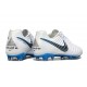 Nike Tiempo Legend 10 Elite Grass Cleat White Gray Blue