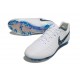 Nike Tiempo Legend 10 Elite Grass Cleat White Gray Blue
