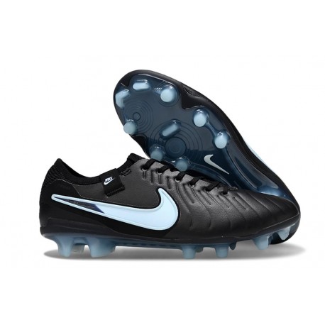 Nike Tiempo Legend 10 Elite Grass Cleat Black Ice Blue