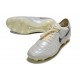 Nike Tiempo Legend 10 Elite Grass Cleat White Silver