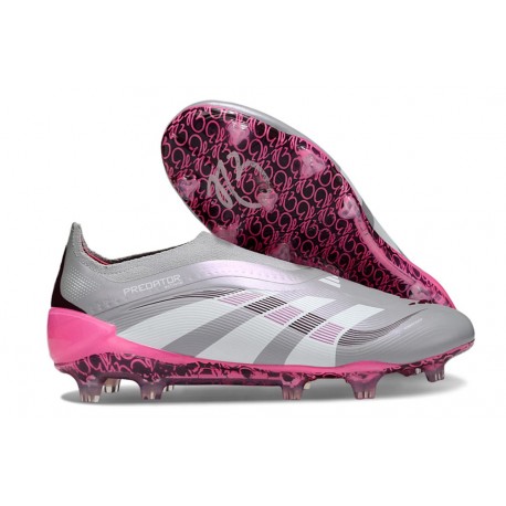 adidas Predator 25 Elite LL FG Gray White Pink