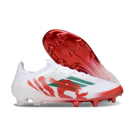 adidas F50 Elite Firm Ground Boots White Red Green